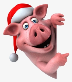 #pig #santa Hat - Cartoon Transparent Santa Hat, HD Png Download, Free Download