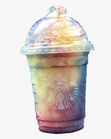 #starbucks #frappuccino #rainbow #colorfull #pretty - Iced Coffee, HD Png Download, Free Download