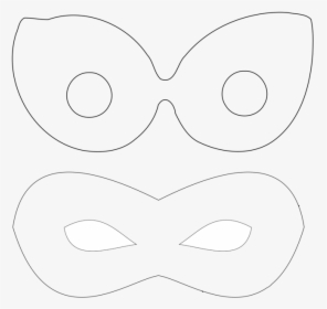 Superhero Mask Drawing Black And White - Line Art, HD Png Download, Free Download