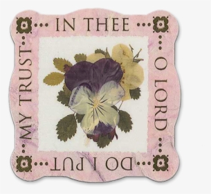 In Thee O Lord Scripture Magnet Image - Pansy, HD Png Download, Free Download