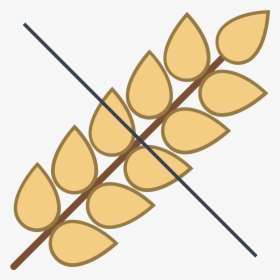 The Icon For No Gluten Uses A Stalk Of Wheat Laying - Wheat, HD Png Download, Free Download
