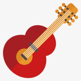 Flat Guitar Vector Material Png Download - Guitar Flat Png, Transparent Png, Free Download