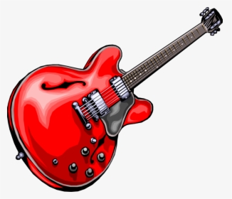 Vector Illustration Of Semi-acoustic Gibson Es 335 - Guitar Clip Art, HD Png Download, Free Download