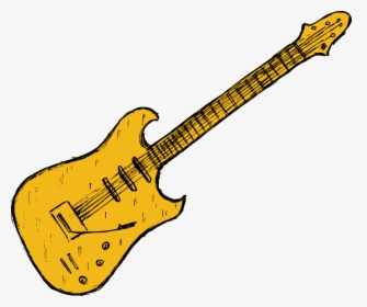 Electric Guitar Drawing 4 - Bass Guitar, HD Png Download, Free Download