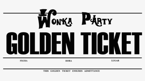 Golden Ticket Invitación - Willy Wonka Golden Ticket Png, Transparent Png, Free Download
