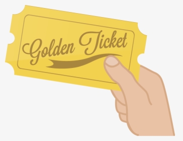 Golden Ticket In Hand, HD Png Download, Free Download