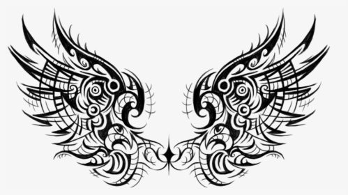Colourful Black The Tribal Wings As Png"s From This - Tribal Wings Logo Png, Transparent Png, Free Download