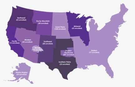 Haskell Foundation Enrollment Map - Grey Map Of The Us, HD Png Download, Free Download