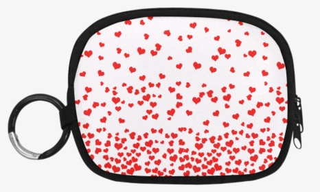 Red Falling Hearts On Pink Coin Purse - Handbag, HD Png Download, Free Download