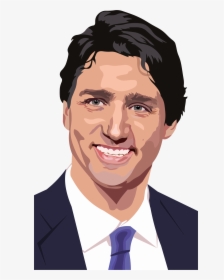 Justin Trudeau Prime Minister Of Canada Author Computer - Justin Trudeau Cartoon Face, HD Png Download, Free Download
