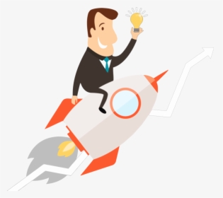 Human - Clipart Man On Rocket, HD Png Download, Free Download