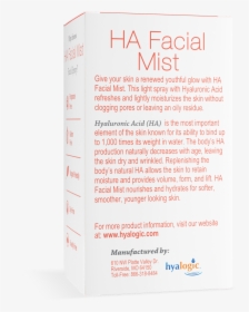 Hyalogic® Ha Facial Mist - Paper, HD Png Download, Free Download