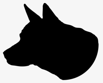 Silhouette Transparent Dog Head, HD Png Download, Free Download