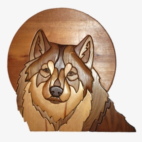 Wolf Intarsia Md 2 - Intarsia Woodworking, HD Png Download, Free Download