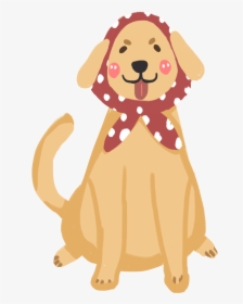 Cartoon Cute Headscarf Dog Png And Psd - Cute Cartoon Dog Png, Transparent Png, Free Download