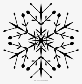 Snowflake Coloring Page - Snowflakes Outlones, HD Png Download, Free Download