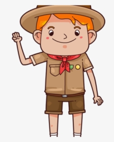 Boy Scout Clip Art Free Boy Scout Clip Art Free Free - Transparent Boy Scout Cartoon, HD Png Download, Free Download