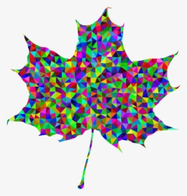 Plant,leaf,symmetry - Rainbow Maple Leaf Png, Transparent Png, Free Download