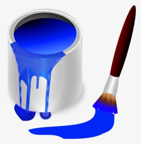 Bucket Blue Big Image - Brown Paint Clipart, HD Png Download, Free Download