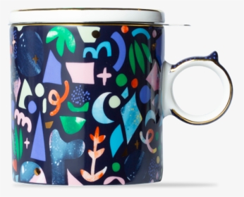 Confetti Mug With Infuser Navy - Coffee Cup, HD Png Download, Free Download