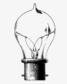 Vintage Light Bulb - Old Light Bulbs Drawing, HD Png Download, Free Download