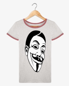 T-shirt Femme Stella Returns Guy Fawkes Mask Pour Femme - T Shirt De Noel Femme, HD Png Download, Free Download