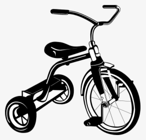 Transparent Bicycle Clipart Black And White - Tricycle With Transparent Background, HD Png Download, Free Download