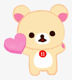 #cute #kawaii #rillakkuma #bear #heart #love #pastel - Bear With Heart Png Kawaii, Transparent Png, Free Download