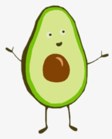 #avocado #notperfect #green #healthy #food #cute #happy - Cute Healthy Food Drawings, HD Png Download, Free Download