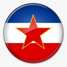 Round Flag Of Yugoslavia - Flag Blue White Red Red Star, HD Png Download, Free Download