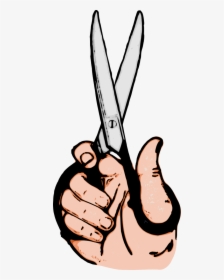 Transparent Scissors Clip Art - Scissors In Hand Clipart, HD Png Download, Free Download