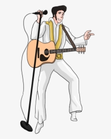 Presley Ourclipart Pin - Transparent Background Png Elvis Presley Playing Guitar, Png Download, Free Download
