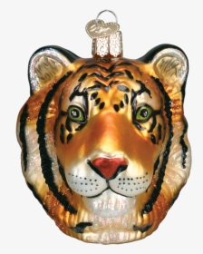 Old Word Christmas Tiger Head Glass Ornament, Owc-old - Siberian Tiger, HD Png Download, Free Download
