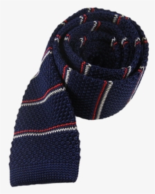 Navy Knarrow Knit Stripe Tie - Wool, HD Png Download, Free Download