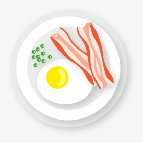 Bacon Vector Fried Egg - Circle, HD Png Download, Free Download