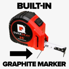 Quickdraw Tape Measure With Built In Graphite Marking - Auto Marking Tape Measure, HD Png Download, Free Download