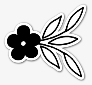 Black Flower Ornament Sticker, HD Png Download, Free Download