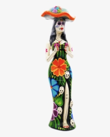 Tequila Epifania Anejo Katrina Black Flower Edition - Figurine, HD Png Download, Free Download