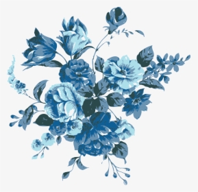 Blue Rose Vector Png , Png Download - Blue Flower Vector Png, Transparent Png, Free Download