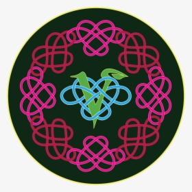 A Polyamorous Vegan Heart Celtic Knotwork Circle - Circle, HD Png Download, Free Download