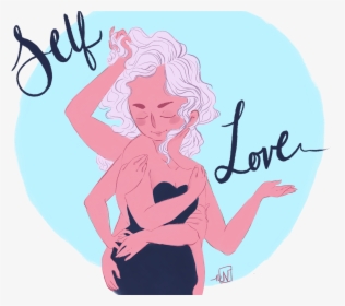 Self Love - Woman Self Love Cartoon, HD Png Download, Free Download
