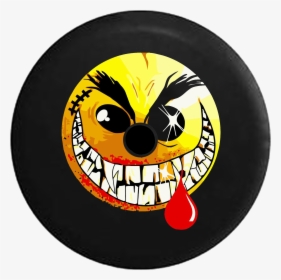 Jeep Wrangler Jl Backup Camera Evil Crazy Smiley Face - Evil Scary Smiley Face, HD Png Download, Free Download