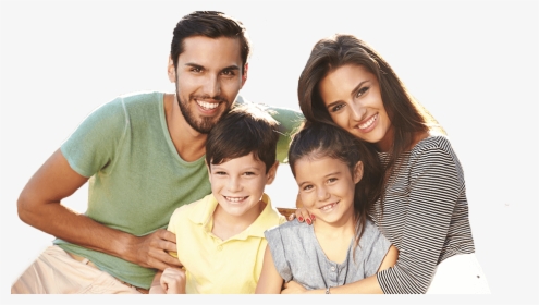 Happy Family Of Four Smiling - Dentistry, HD Png Download, Free Download