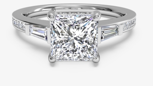 Princess Cut Diamond Ring Engagement, HD Png Download, Free Download