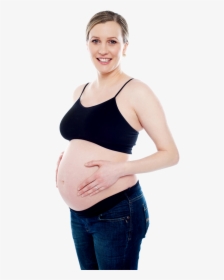 Pregnant Woman Exercise Png Image - Big Belly Skinny Legs Woman, Transparent Png, Free Download