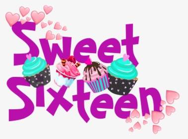 #sticker #birthdaysticker #sweetsixteen #sweet #16 - Illustration, HD Png Download, Free Download