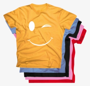 Smiley Wink Tee - T Shirts Designs, HD Png Download, Free Download