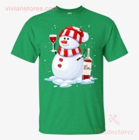 Snowman Drink Wine Png, Transparent Png, Free Download