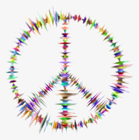 This Free Icons Png Design Of Prismatic Sound Waves - Peace Sign Clipart, Transparent Png, Free Download