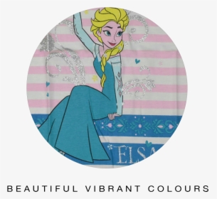 Disney Frozen Elsa Girls Night Dress 100% Cotton Lovely - Illustration, HD Png Download, Free Download